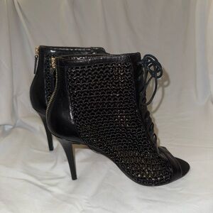 Cathy Jean Black Heeled Boots